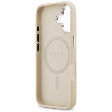 Husa de protectie Guess Hardcase Triangle Logo MagSafe (GUHMP17SPSDTSCME) compatibil cu iPhone 17, Bej