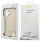 Husa de protectie Guess Hardcase Triangle Logo MagSafe (GUHMP17SPSDTSCME) compatibil cu iPhone 17, Bej