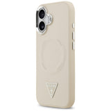 Husa de protectie Guess Hardcase Triangle Logo MagSafe (GUHMP17SPSDTSCME) compatibil cu iPhone 17, Bej