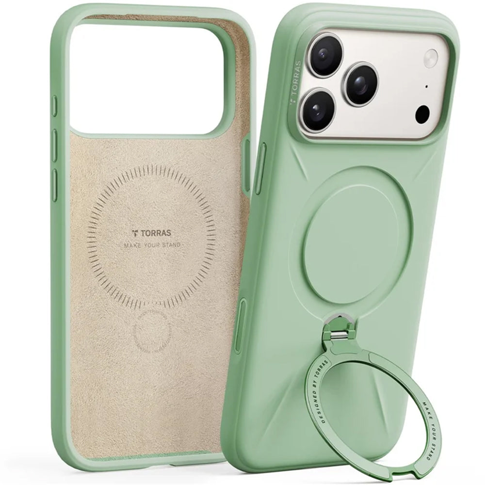 Husa de protectie Torras QPRO Silicone Series compatibil cu iPhone 17 Pro Max, Matcha Green