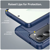 Husa de protectie Techsuit Carbon Silicone compatibil cu Xiaomi Redmi 15 4G / Redmi 15 5G, Albastru