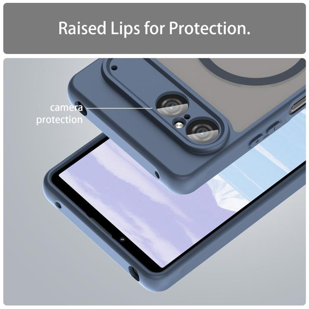 Husa de protectie Techsuit HaloFrost II MagSafe compatibil cu Sony Xperia 10 VII, Bleumarin