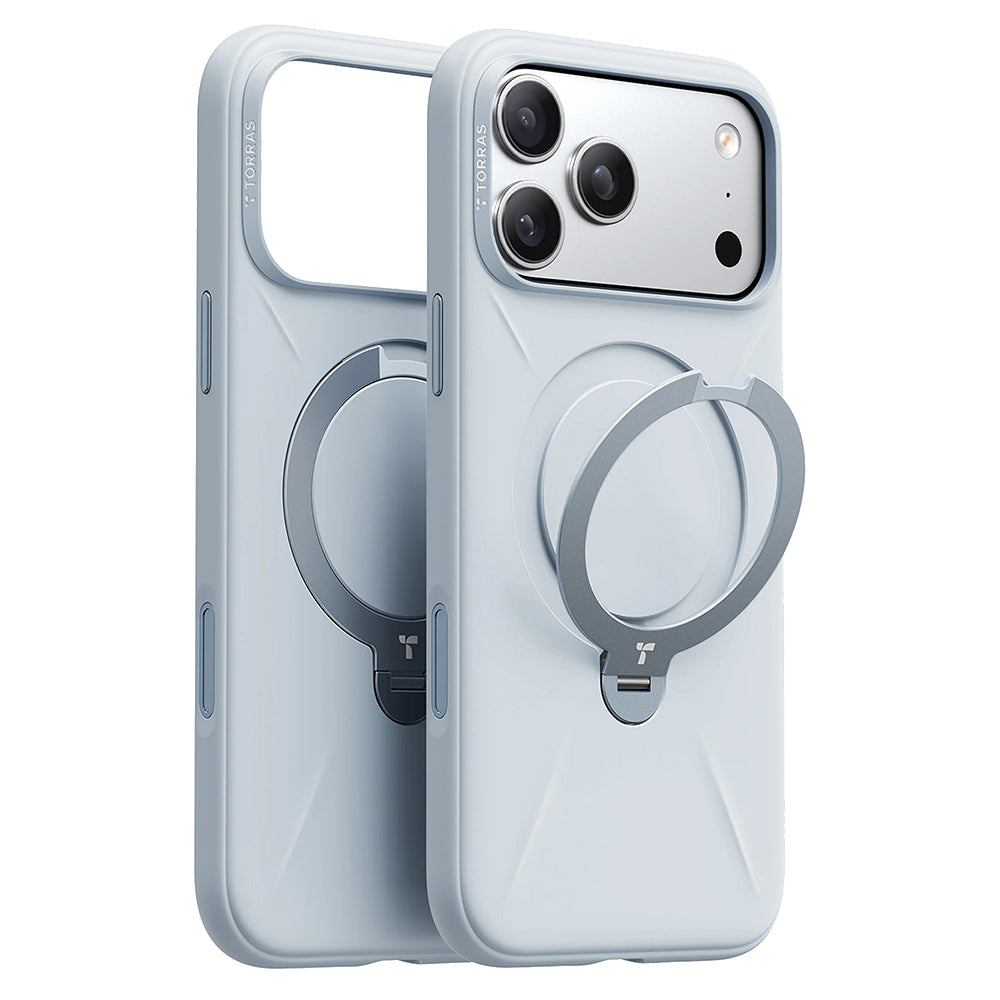 Husa de protectie Torras QPRO Silicone Series compatibil cu iPhone 17 Pro Max, Albastru Pastel