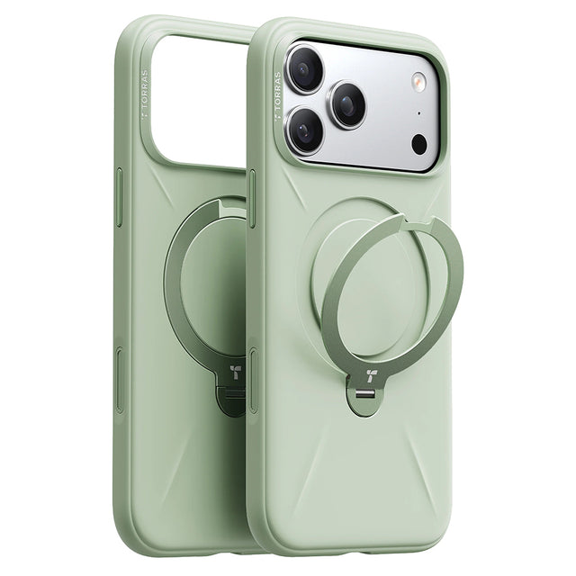 Husa de protectie Torras QPRO Silicone Series compatibil cu iPhone 17 Pro, Matcha Green