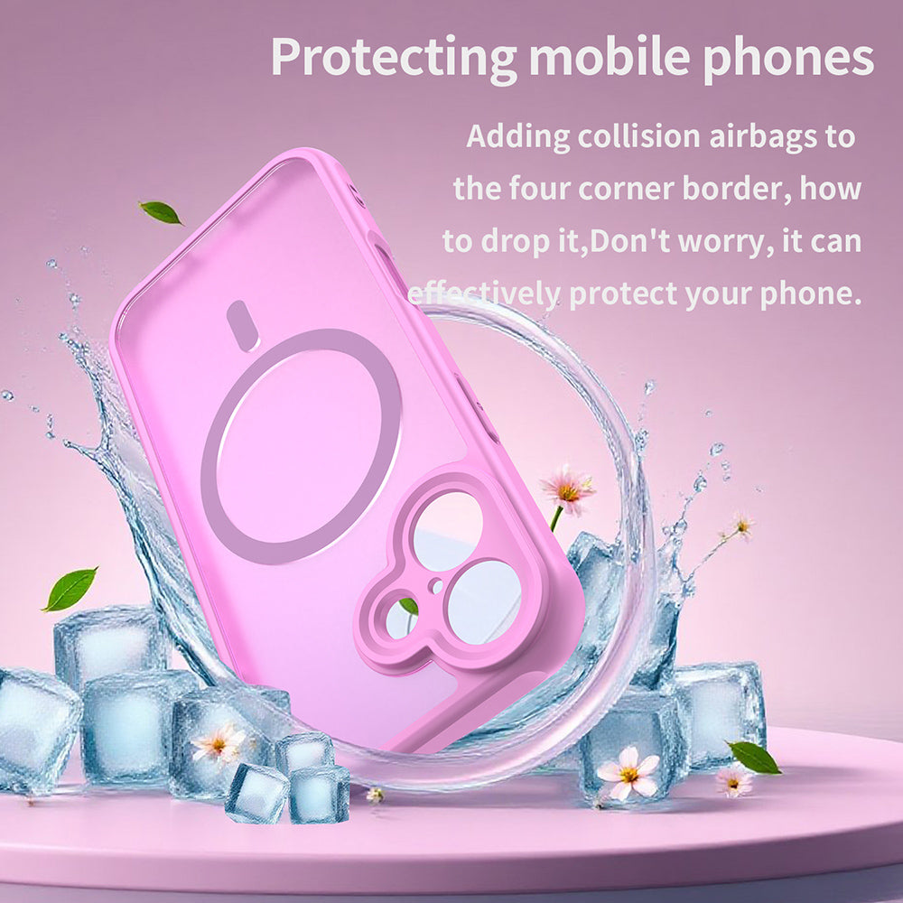 Husa de protectie Techsuit HaloFrost II MagSafe compatibil cu iPhone 17, Roz