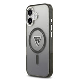 Husa de protectie Guess IML Gradient Triangle Logo MagSafe (GUHMP17SHGTMLCGK) compatibil cu iPhone 17, Negru