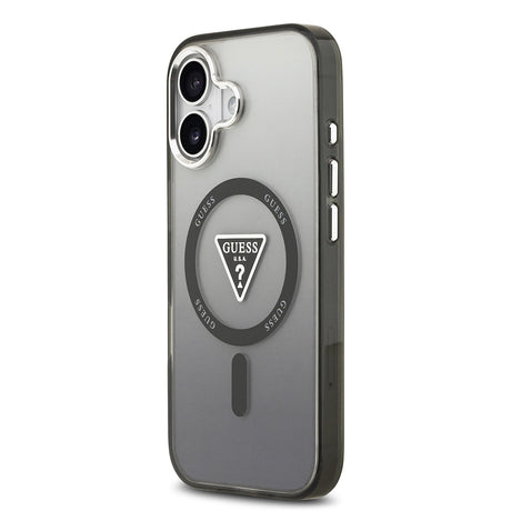 Husa de protectie Guess IML Gradient Triangle Logo MagSafe (GUHMP17SHGTMLCGK) compatibil cu iPhone 17, Negru