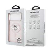 Husa de protectie Karl Lagerfeld IML Choupette Sketch Logo MagSafe (KLHMP17XHGCHGKBP) compatibil cu iPhone 17 Pro Max, Roz