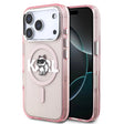 Husa de protectie Karl Lagerfeld IML Choupette Sketch Logo MagSafe (KLHMP17LHGCHGKBP) compatibil cu iPhone 17 Pro, Roz