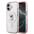 Husa de protectie Karl Lagerfeld IML Choupette Sketch Logo MagSafe (KLHMP17SHGCHGKBP) compatibil cu iPhone 17, Roz