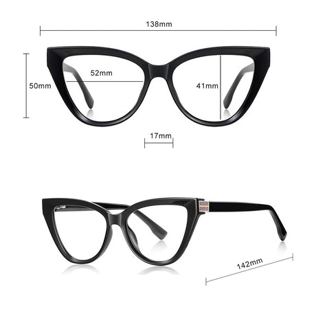 Techsuit Anti-Blue Light Glasses Reflex PC (2279), for Women, Cat Eye, TR90&Metal Frame, AC Lens, Leopard