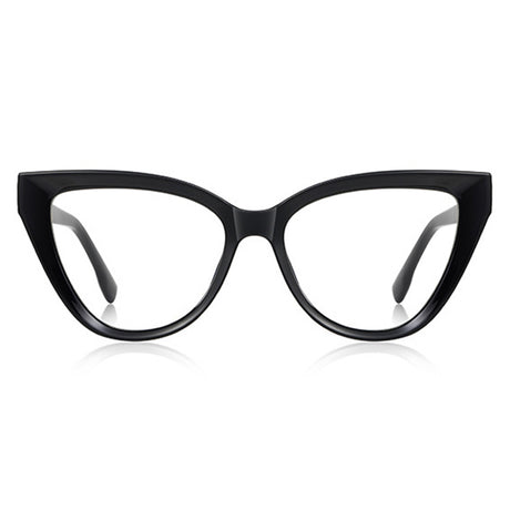 Techsuit Anti-Blue Light Glasses Reflex PC (2279), for Women, Cat Eye, TR90&Metal Frame, AC Lens, Negru