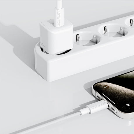 Cablu Acefast (C18-04), USB to Type-C, Fast Charging, 3A, Bend-Resistant, Nylon Braid, 1.2m, Alb