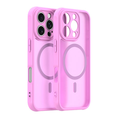 Husa de protectie Techsuit HaloFrost II MagSafe compatibil cu iPhone 16 Pro, Roz