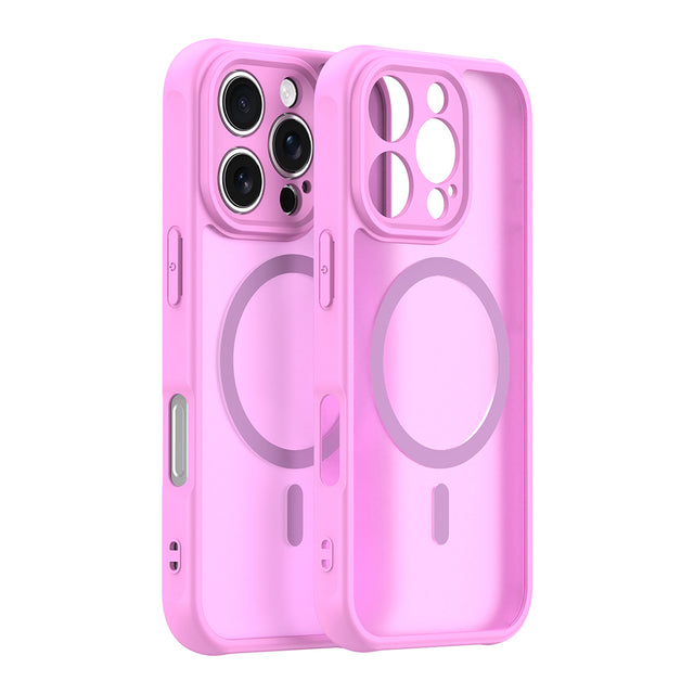 Husa de protectie Techsuit HaloFrost II MagSafe compatibil cu iPhone 16 Pro, Roz