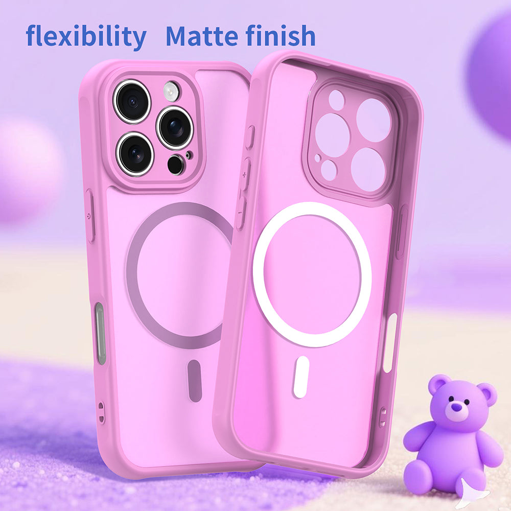 Husa de protectie Techsuit HaloFrost II MagSafe compatibil cu iPhone 16 Pro, Roz