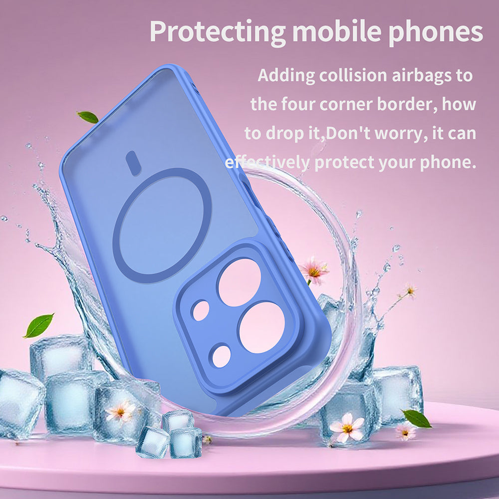 Husa de protectie Techsuit HaloFrost II MagSafe compatibil cu Xiaomi Redmi 15C 4G / Redmi 15C 5G, Albastru Cer