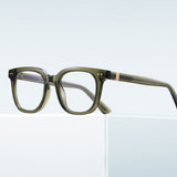Techsuit Anti-Blue Light Glasses Reflex PC (2229), for Men, Round, TR90&Metal Frame, AC Lens, Transparent /Brown