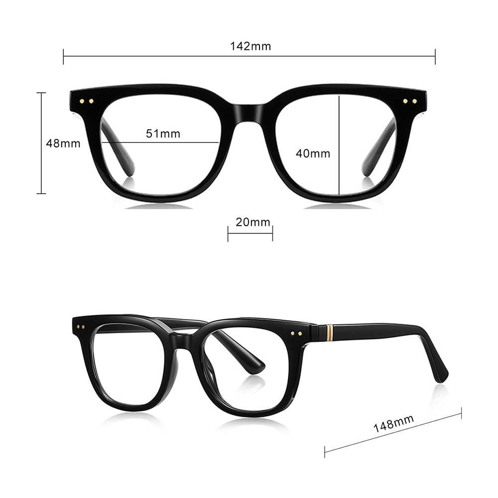 Techsuit Anti-Blue Light Glasses Reflex PC (2229), for Men, Round, TR90&Metal Frame, AC Lens, Transparent /Brown