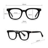 Techsuit Anti-Blue Light Glasses Reflex PC (2229), for Men, Round, TR90&Metal Frame, AC Lens, Transparent /Brown