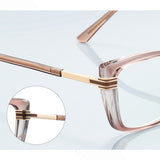 Techsuit Anti-Blue Light Glasses Reflex PC (2273), for Women, Oversized, TR90&Metal Frame, AC Lens, Transparent /Leopard