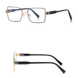 Techsuit Anti-Blue Light Glasses Reflex PC (3160), for Women, Rectangle, Metal Frame, AC Lens, Negru