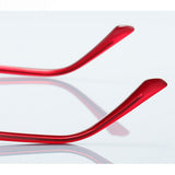 Techsuit Anti-Blue Light Glasses Reflex PC (2259), for Women, Oversized, TR90&Metal Frame, AC Lens, Transparent /Warm Rose