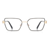 Techsuit Anti-Blue Light Glasses Reflex PC (3169), for Women, Hexagonal, Metal Frame, AC Lens, Negru