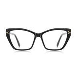 Techsuit Anti-Blue Light Glasses Reflex PC (2262), for Women, Rectangle, TR90&Metal Frame, AC Lens, Negru
