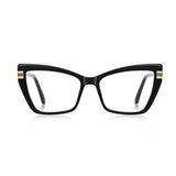 Techsuit Anti-Blue Light Glasses Reflex PC (2263), for Women, Rectangle, TR90&Metal Frame, AC Lens, Negru