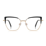 Techsuit Anti-Blue Light Glasses Reflex PC (3156), for Women, Cat Eye, Metal Frame, AC Lens, Auriu /Black