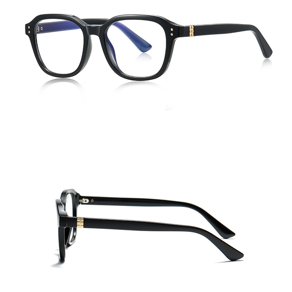 Techsuit Anti-Blue Light Glasses Reflex PC (2227), for Men, Round, TR90&Metal Frame, AC Lens, Negru