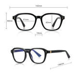 Techsuit Anti-Blue Light Glasses Reflex PC (2227), for Men, Round, TR90&Metal Frame, AC Lens, Transparent /Brown