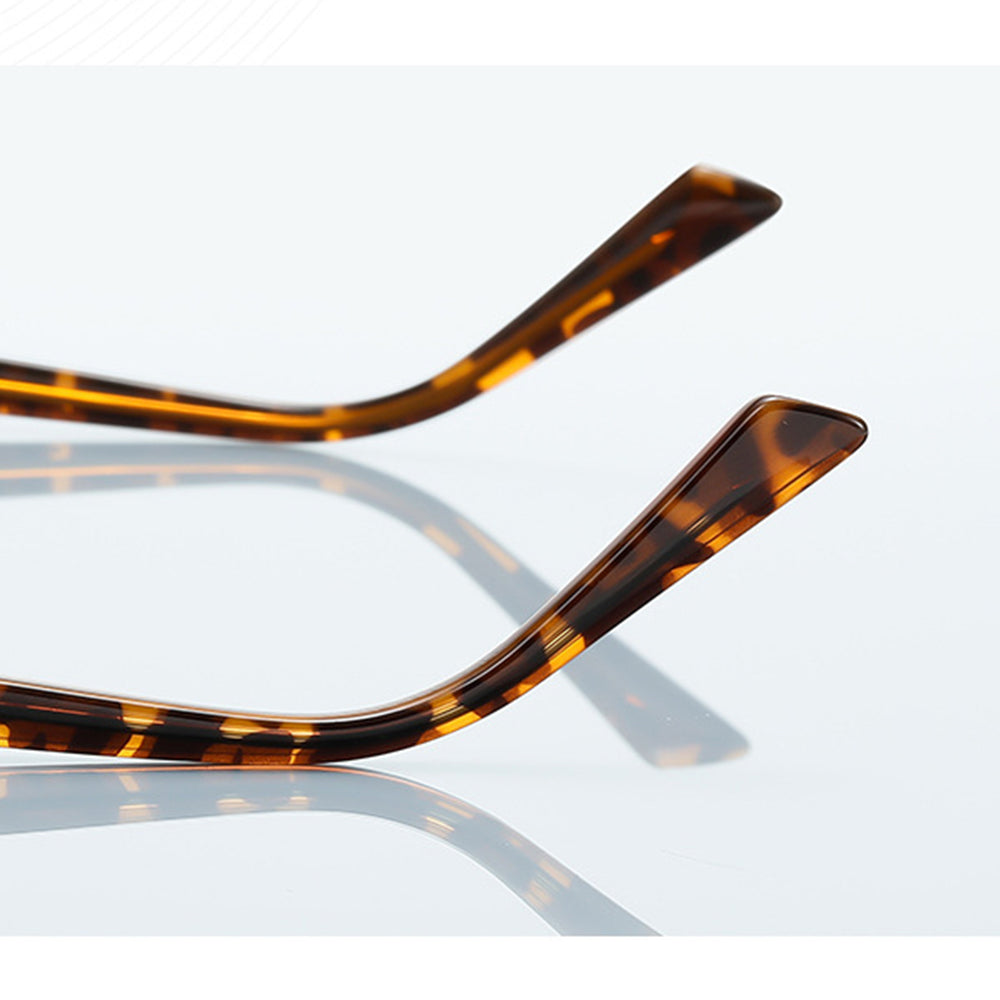 Techsuit Anti-Blue Light Glasses Reflex PC (3171), for Women, Rectangle, Metal Frame, AC Lens, Auriu /Black