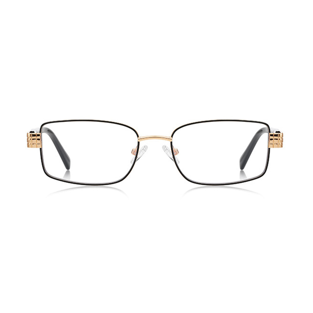 Techsuit Anti-Blue Light Glasses Reflex PC (3163), for Women, Rectangle, Metal Frame, AC Lens, Negru