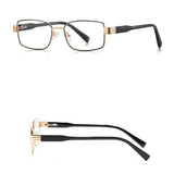 Techsuit Anti-Blue Light Glasses Reflex PC (3163), for Women, Rectangle, Metal Frame, AC Lens, Negru