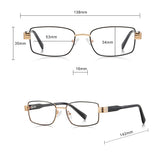 Techsuit Anti-Blue Light Glasses Reflex PC (3163), for Women, Rectangle, Metal Frame, AC Lens, Negru