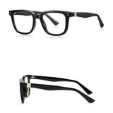 Techsuit Anti-Blue Light Glasses Reflex PC (2225), for Men, Square, TR90&Metal Frame, AC Lens, Negru