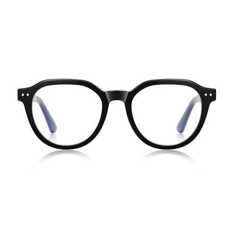 Techsuit Anti-Blue Light Glasses Reflex PC (2228), for Men, Round, TR90&Metal Frame, AC Lens, Negru