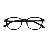 Techsuit Anti-Blue Light Glasses Reflex PC (6635), Unisex, Round, TR90 Frame, AC Lens, Negru