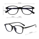 Techsuit Anti-Blue Light Glasses Reflex PC (6635), Unisex, Round, TR90 Frame, AC Lens, Negru /Purple