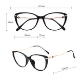 Techsuit Anti-Blue Light Glasses Reflex PC (86162), for Women, Round, TR90&Metal Frame, AC Lens, Auriu /Black
