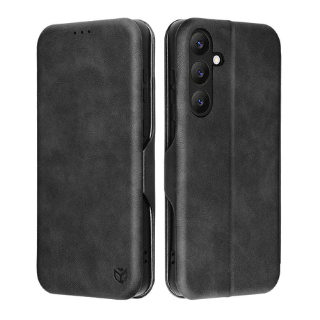 Husă Techsuit Safe Wallet Plus neagră pentru Samsung Galaxy S25 FE