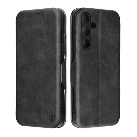 Husă Techsuit Safe Wallet Plus neagră pentru Samsung Galaxy S25 FE