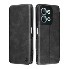 Husa de protectie Techsuit Safe Wallet Plus compatibil cu Xiaomi Redmi 15C 4G / Redmi 15C 5G, Negru