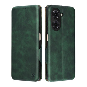 Husa de protectie Techsuit Safe Wallet Plus compatibil cu Xiaomi Redmi A5 4G (Standard), Verde