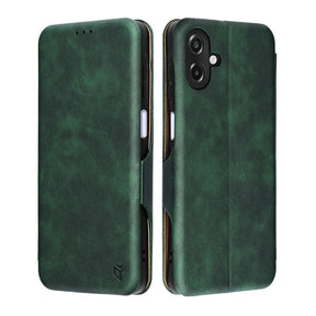 Husa de protectie Techsuit Safe Wallet Plus compatibil cu Samsung Galaxy A07 4G, Verde