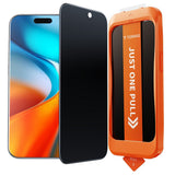 Folie de protectie Torras GlassGo Install Master Privacy compatibil cu iPhone 17 Pro Max, Negru