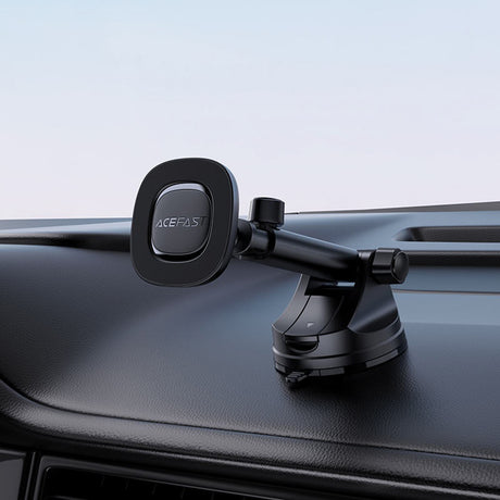 Suport Acefast (D45), for Dashboard/Windshield, Strong Magnetic Grip, Telescopic Rod, Non-Slip Pad, 4.7 - , Negru