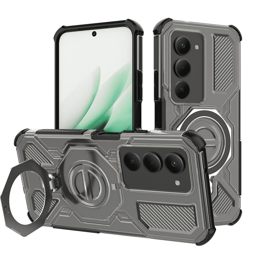 Husa de protectie Techsuit Carbon Shield PRO compatibil cu Xiaomi Redmi 15 4G / Redmi 15 5G, Negru Fumuriu
